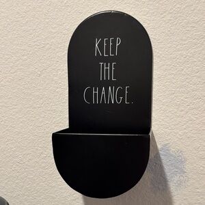 Rae Dunn Black 'Keep the Change' Wall Hook